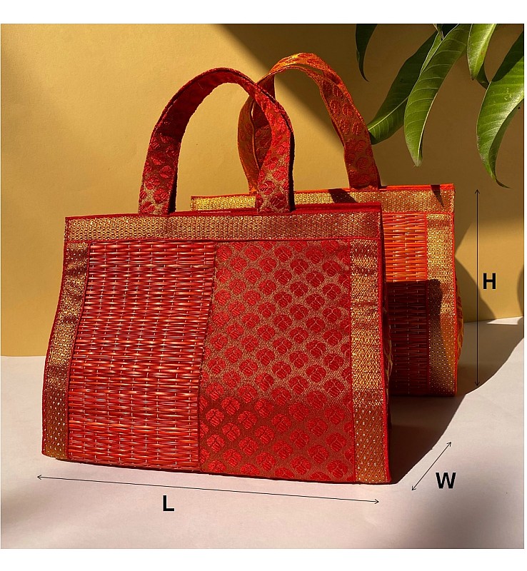 12X12 Big Thamboolam Bags – Checks style – lakshya bags