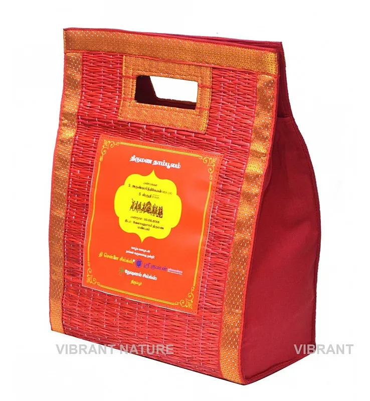 Kora Grass Cut Handle Bakshanam Bag