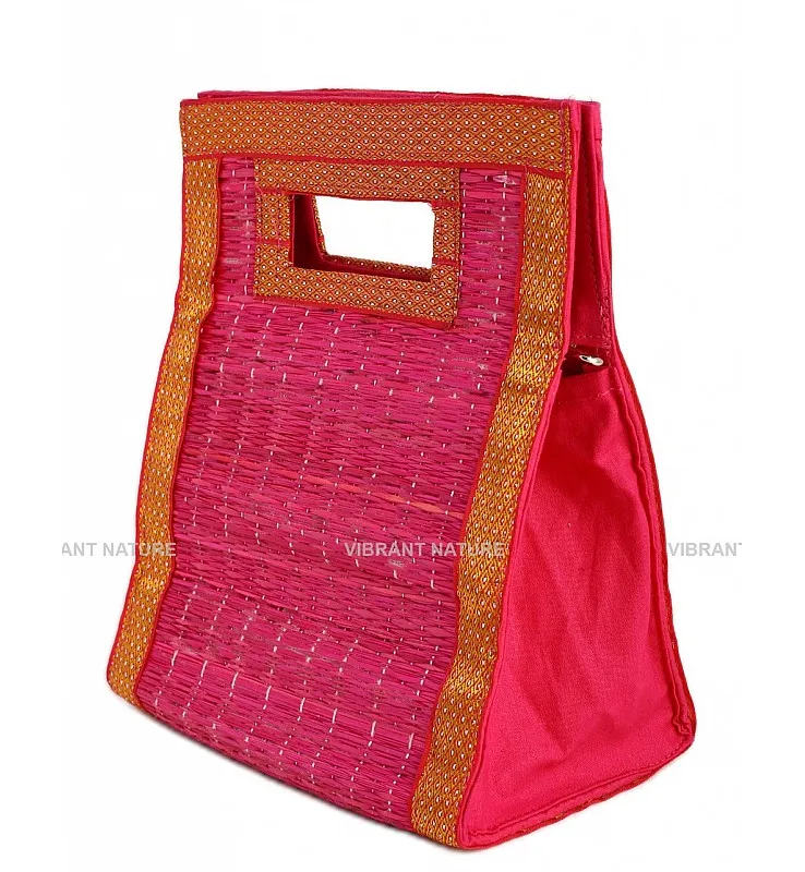 Kora Grass Cut Handle Thamboolam Bag