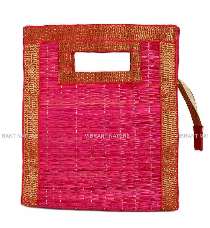 Kora Grass Cut Handle Thamboolam Bag