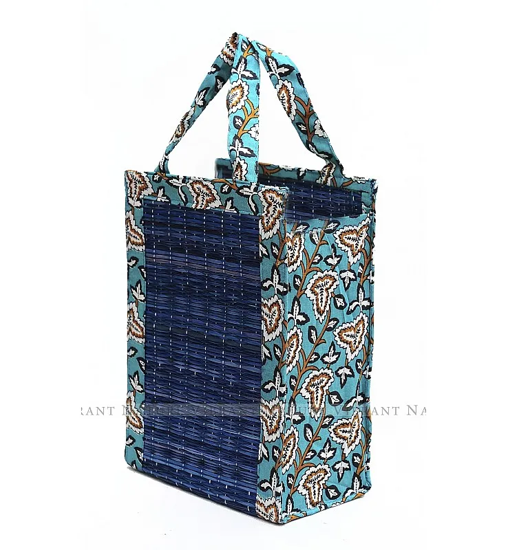 Kora Grass and Side Printed Fabric Thamboolam Bag