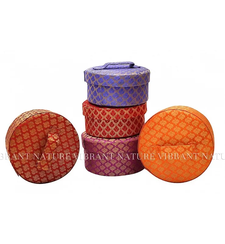 Banaras Round Handle Gift Box