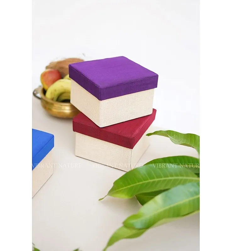 Juco and Silk Cotton Square Gift Box