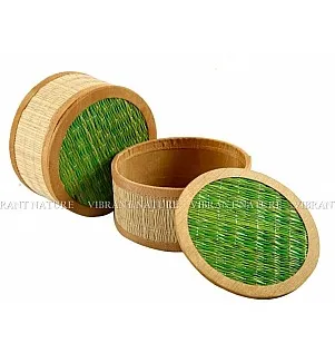 Kora Grass Round Inside lid Gift box