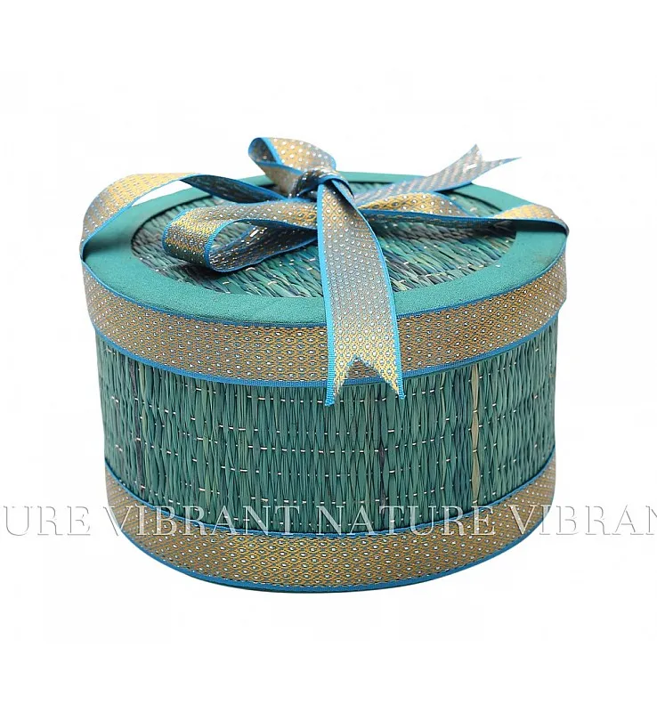 Kora Grass Round Ribbon Gift box