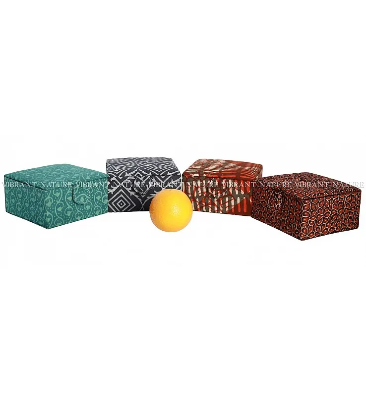 Printed Fabric Square Magnetic Gift Box