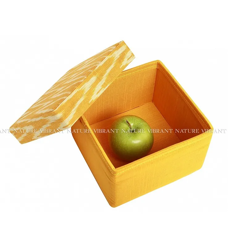 Silk Cotton and Ikath Square Gift Box