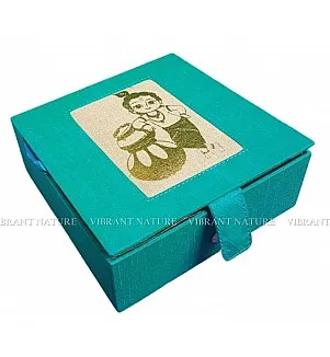Silk Cotton Krishna Baby Shower Gift Box