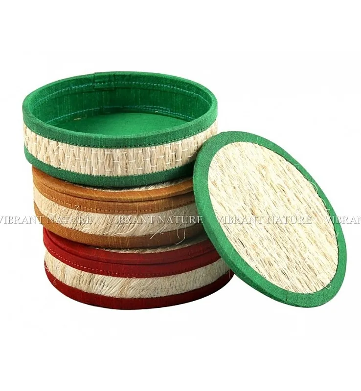 Sisal Inside Lid Round Gift Box