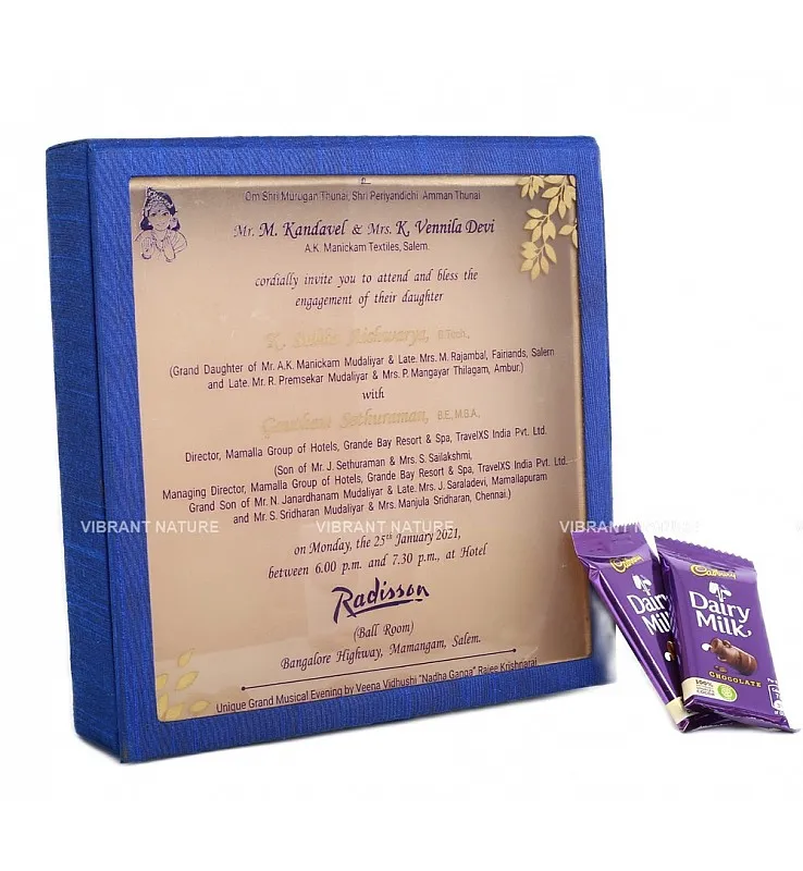 Silk Cotton Invitation Printed Box