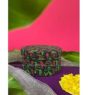 Printed Fabric Round Gift Box
