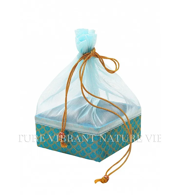 Banaras Colored Square Potli