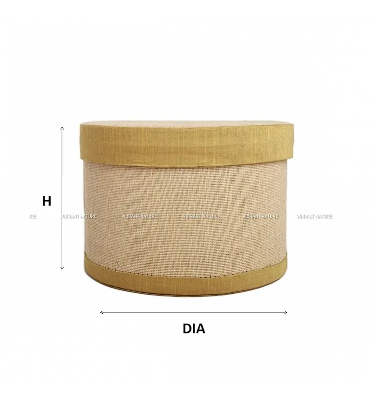 Juco with Silk Cotton Round Gift Box