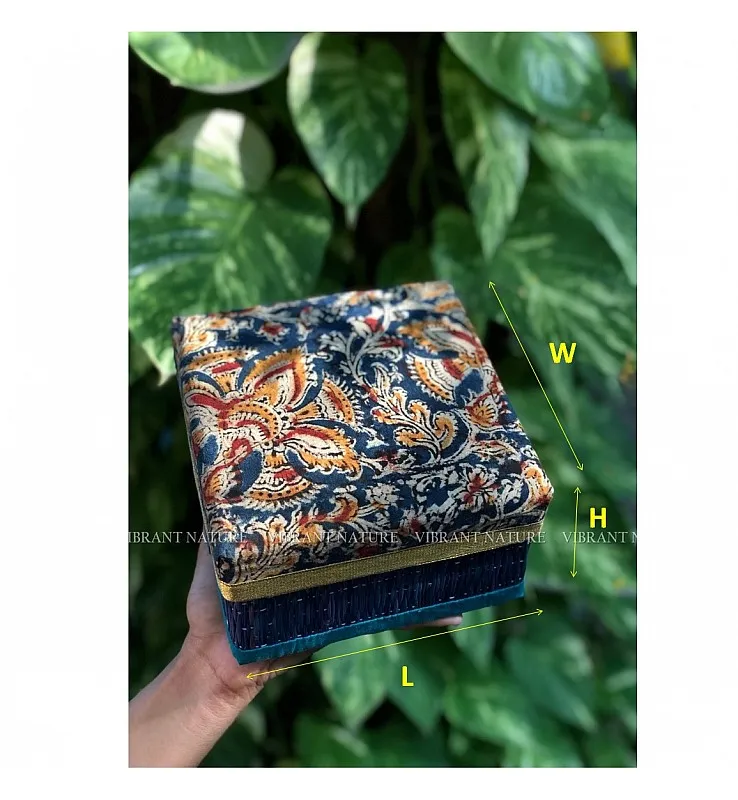 Kora Grass Kalamkari Square Box