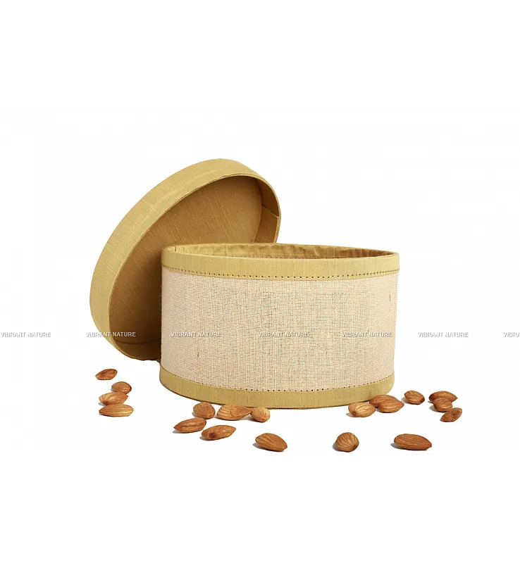 Juco with Silk Cotton Round Gift Box
