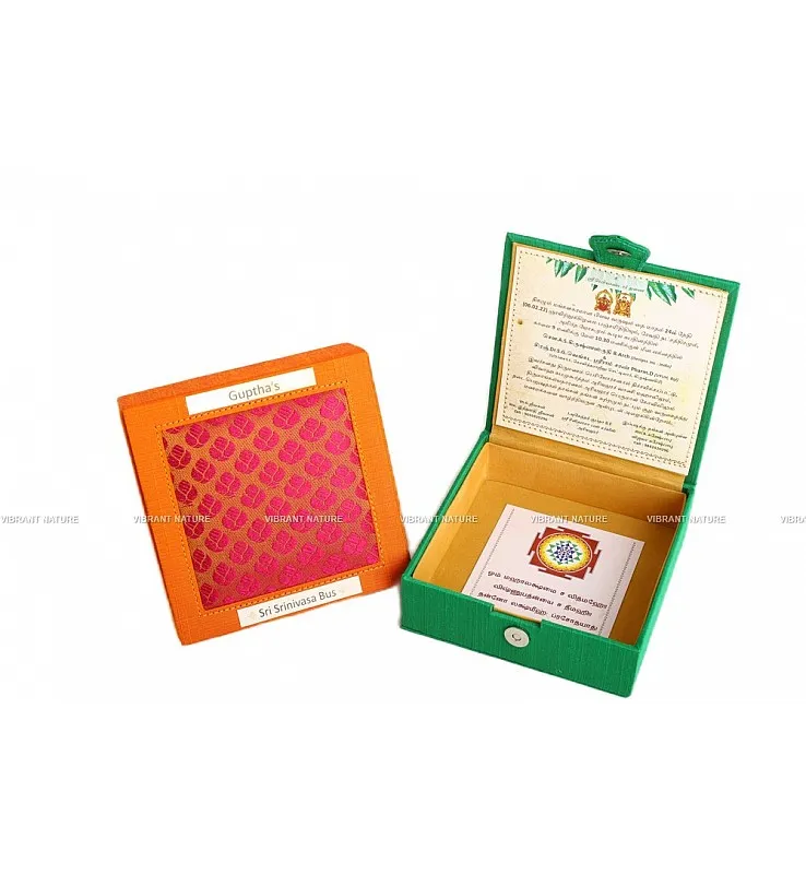 Silk Cotton and Banaras Square Magnetic Gift Box